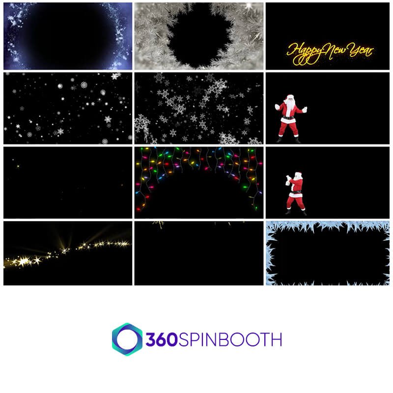 27 Animated Holiday Video Overlays 360 Photo Booth 360 Video Booth