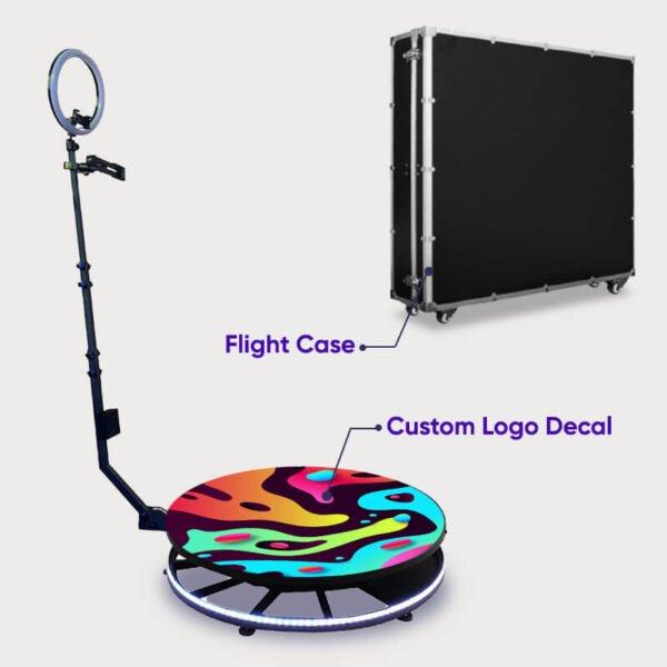 360 photo booth with flight case