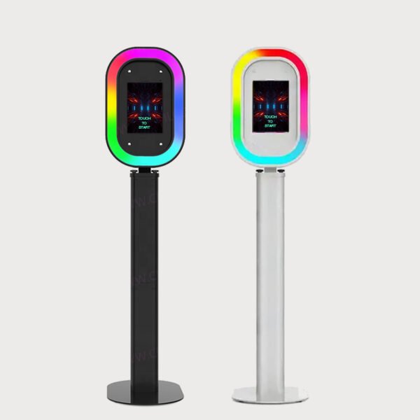 iPad-Oval-Photo-Booth-with-LED-Light-for-Sale iPad Photo Booth White and Black