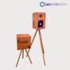 wooden photo booth with printer wooden photo booth with printer