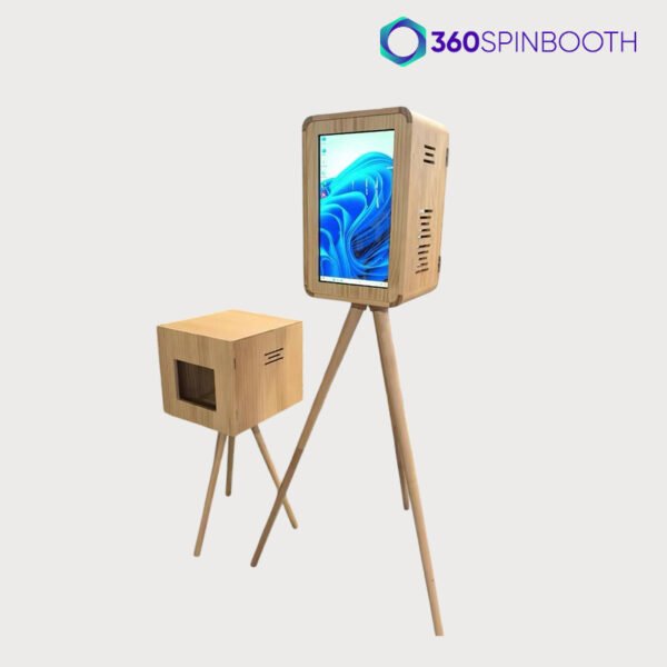 photo booth made of wood Wooden photo booth with printer