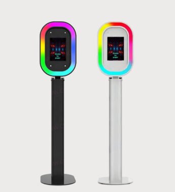 iPad-Oval-Photo-Booth-with-LED-Light-for-Sale iPad Photo Booth White and Black